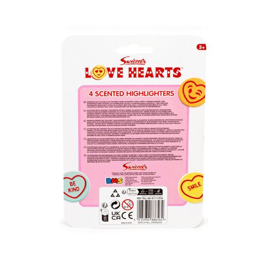 Swizzels Love Hearts Scented Highlighters 4 Pack, alternate view