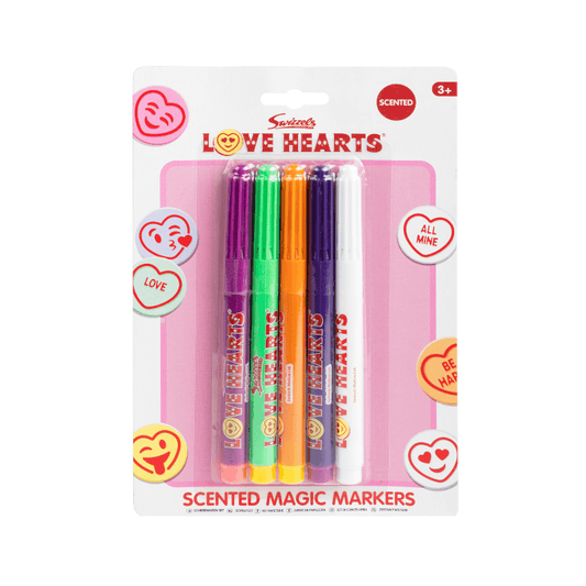 Swizzels Love Hearts Scented Magic Markers 5 Pack collectible from PoundFun