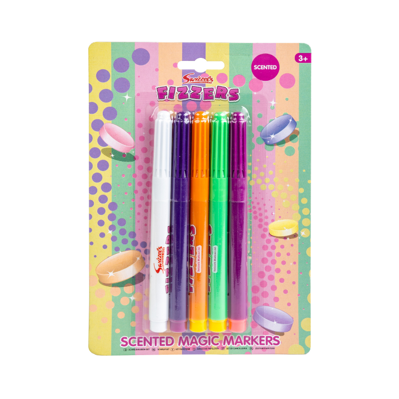 Swizzels Fizzers Scented Magic Markers 5 Pack collectible from PoundFun