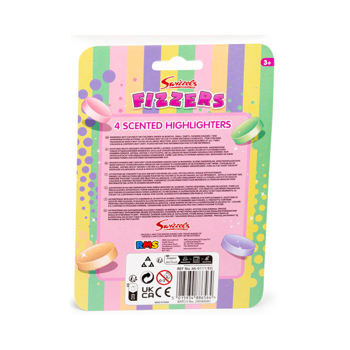 Swizzels Fizzers Scented Highlighters 4 Pack