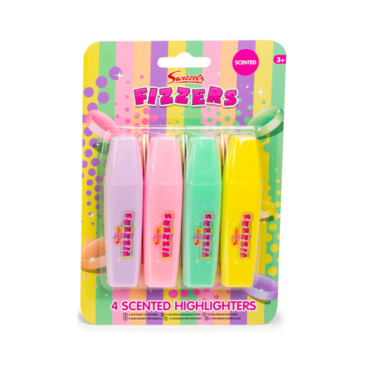 Swizzels Fizzers Scented Highlighters 4 Pack collectible from PoundFun