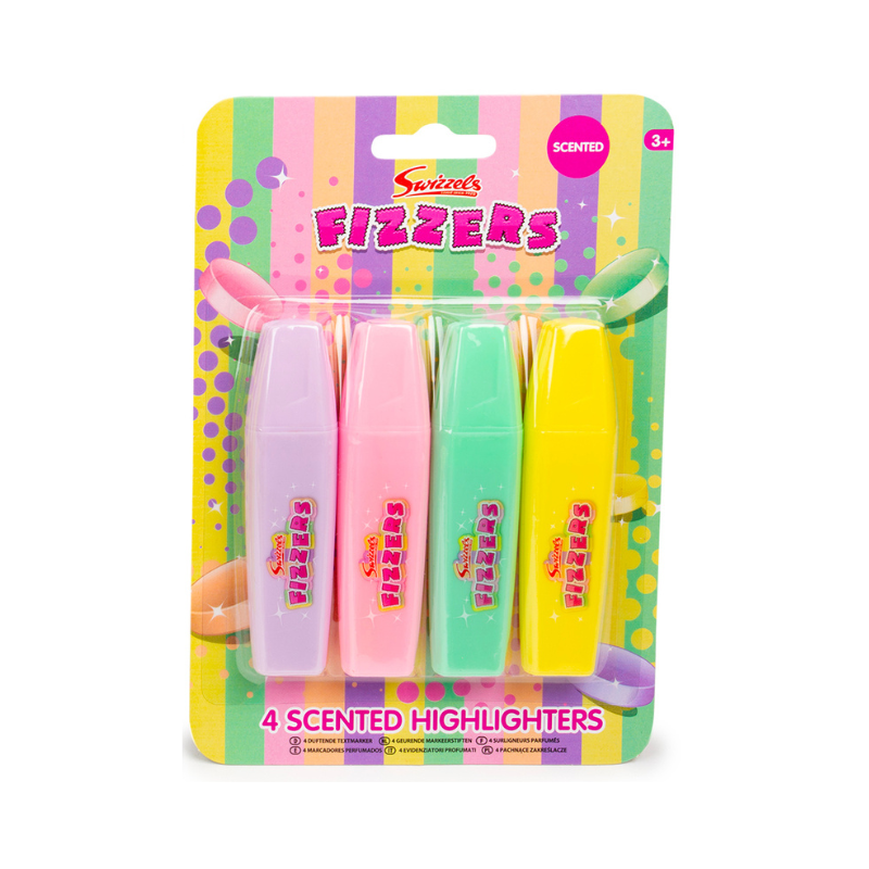 Swizzels Fizzers Scented Highlighters 4 Pack collectible from PoundFun