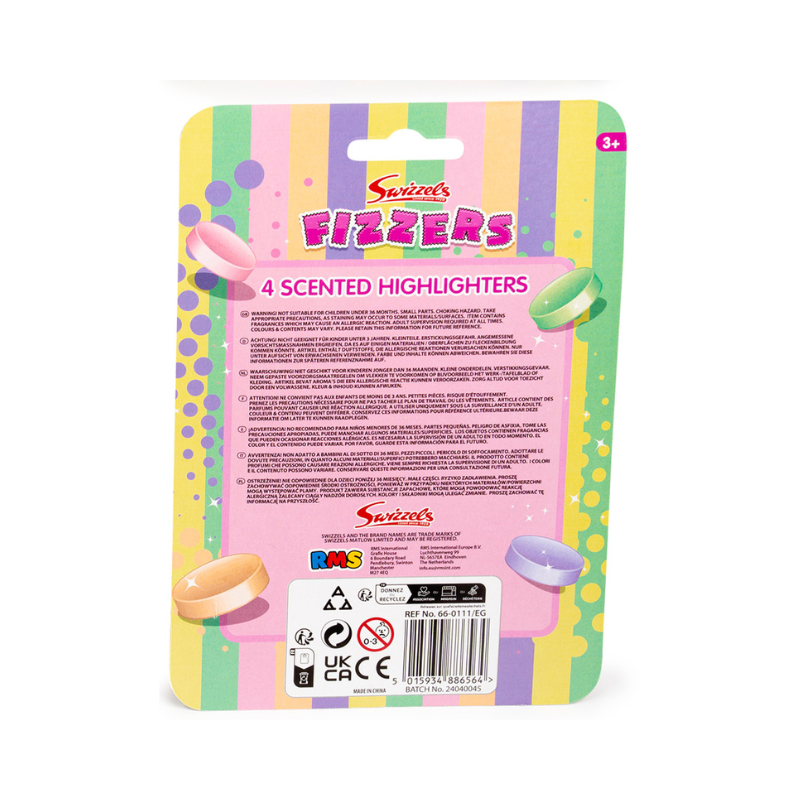 Swizzels Fizzers Scented Highlighters 4 Pack, alternate view