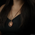 Game of Thrones Targaryen Sigil Necklace, side angle