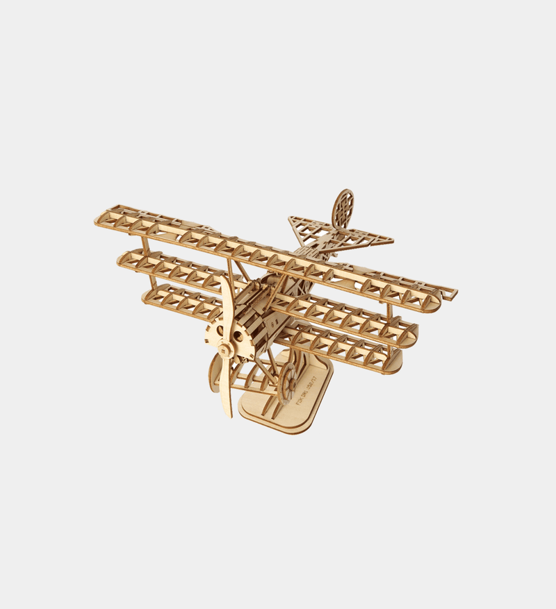 Airplane Bi-Plane TG301 3D Wooden Puzzle, alternate view