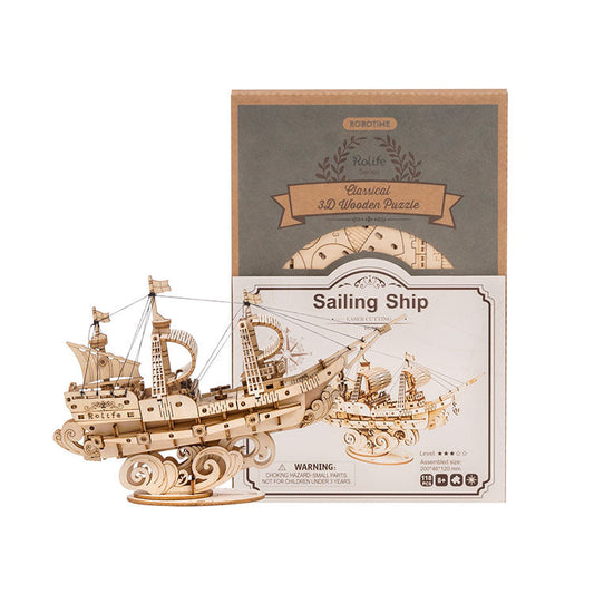 Sailing Ship TG305 3D Wooden Puzzle, alternate view