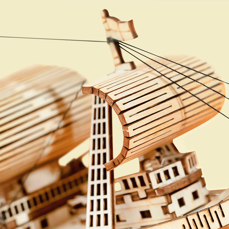 Sailing Ship TG305 3D Wooden Puzzle, rear view