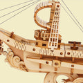 Sailing Ship TG305 3D Wooden Puzzle, close-up detail