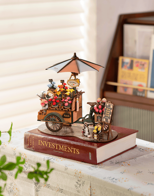 Blossom Cart 3D Wooden Puzzle, alternate view