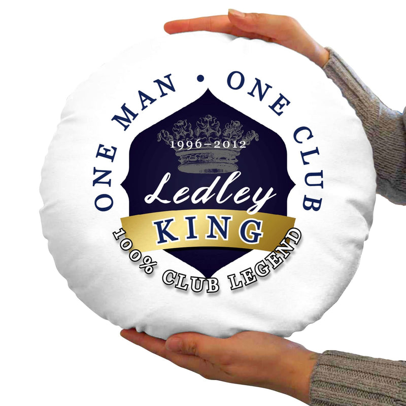 Totts Ledley King - Football Legends - Circle Cushion 14 collectible from https://britishmade.gifts/