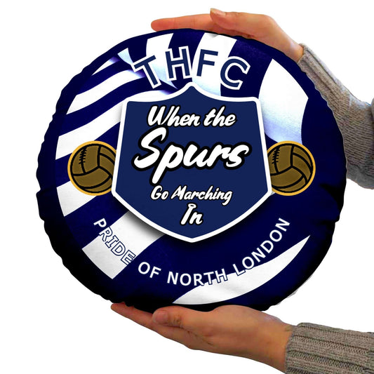 Totts Marching - Football Legends - Circle Cushion 14 collectible from https://britishmade.gifts/