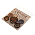 Harry Potter Hogwarts Button Badge Set, side angle