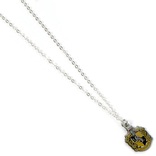 Harry Potter Silver Plated Hufflepuff Necklace, alternate view