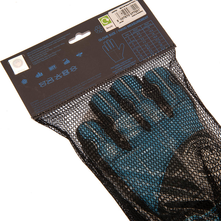 Manchester City FC Goalkeeper Gloves : Size - Youth