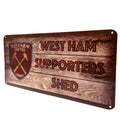 West Ham United FC Shed Sign, side angle
