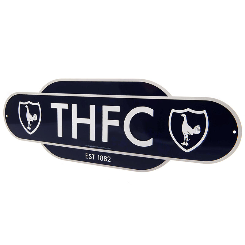 Tottenham Hotspur FC Colour Retro Sign, side angle