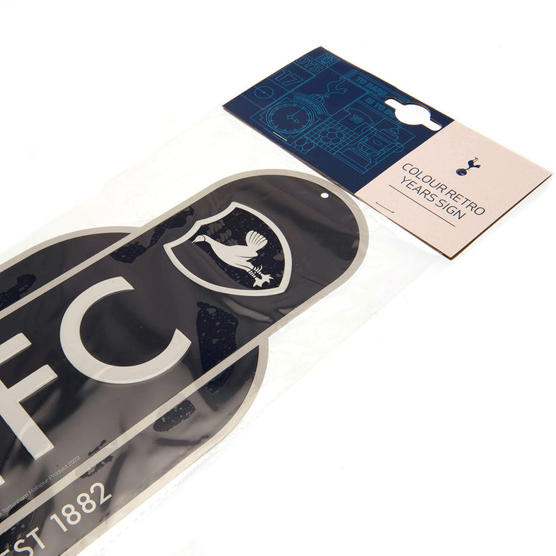 Tottenham Hotspur FC Colour Retro Sign, close-up detail