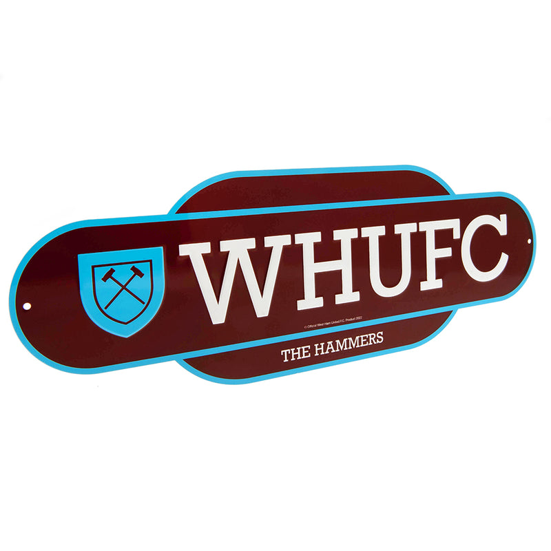 West Ham United FC Colour Retro Sign, alternate view