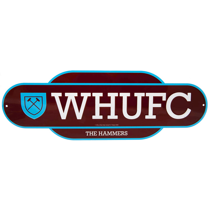 West Ham United FC Colour Retro Sign