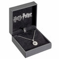Harry Potter Sterling Silver 9 & 3 Quarters Crystal Necklace, close-up detail