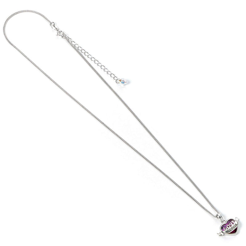 Harry Potter Sterling Silver Love Potion Crystal Necklace, side angle