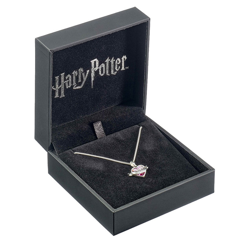 Harry Potter Sterling Silver Love Potion Crystal Necklace, close-up detail