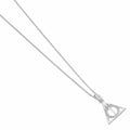 Harry Potter Sterling Silver Deathly Hallows Crystal Necklace, alternate view