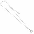 Harry Potter Sterling Silver Deathly Hallows Crystal Necklace, side angle