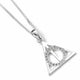 Harry Potter Sterling Silver Deathly Hallows Crystal Necklace