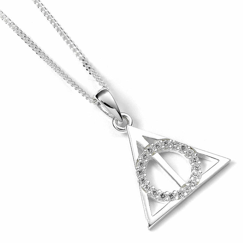 Harry Potter Sterling Silver Deathly Hallows Crystal Necklace collectible from Infinity Collectibles 2026