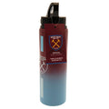 West Ham United FC Aluminium Drinks Bottle ST, side angle