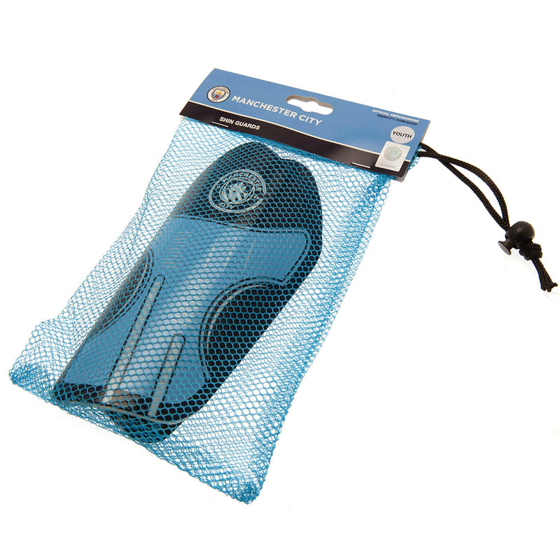 Manchester City FC Delta Shin Pads Youths, side angle