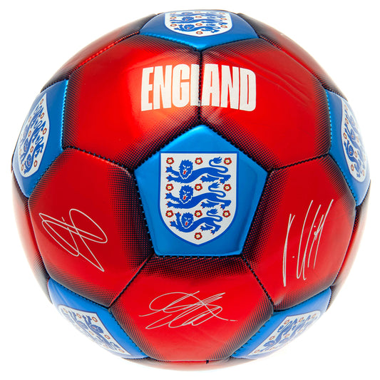 England FA Red & Blue Signature Football, alternate view