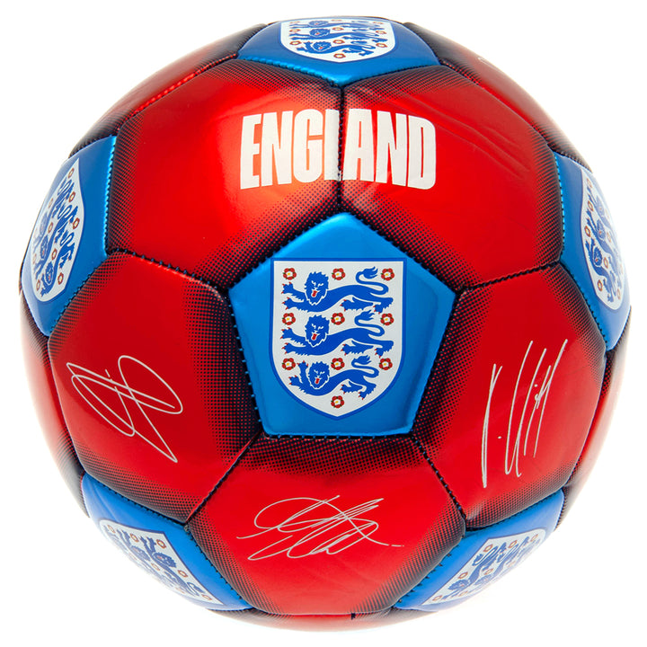 Official England Team Red & Blue Signature Football