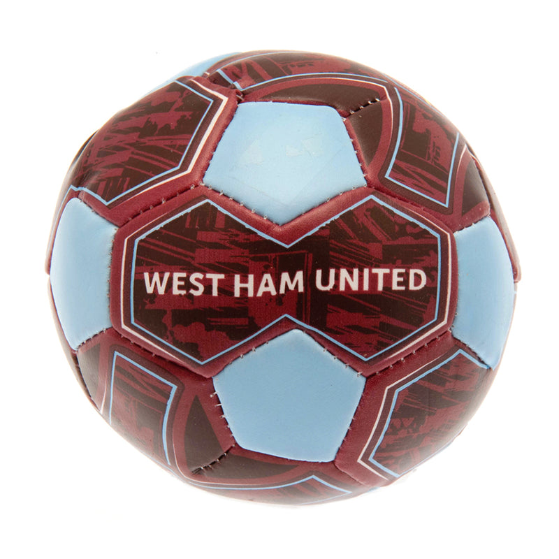 West Ham United FC 4 inch Soft Ball, side angle