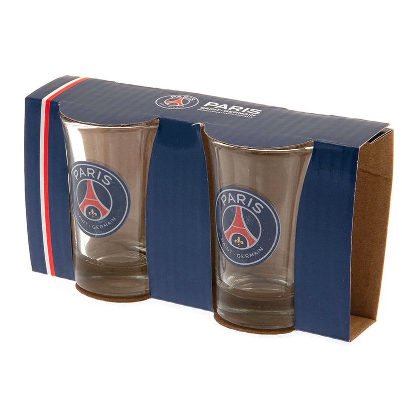 Paris Saint Germain FC 2pk Shot Glass Set, side angle