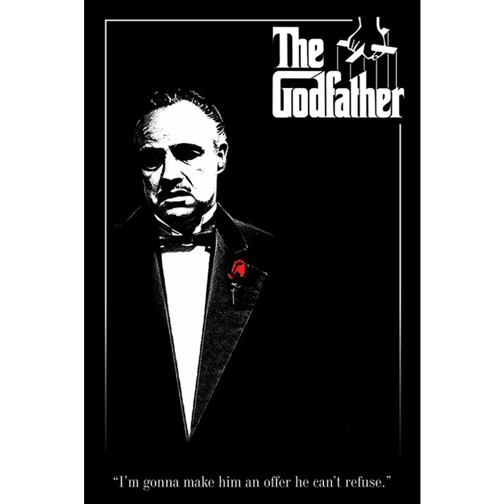 The Godfather Red Rose Poster