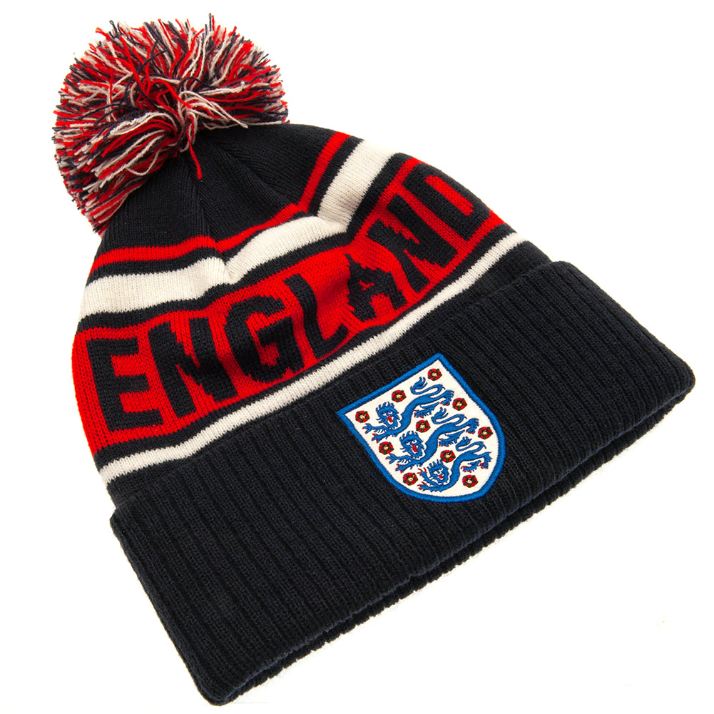Official England Text Bobble Hat