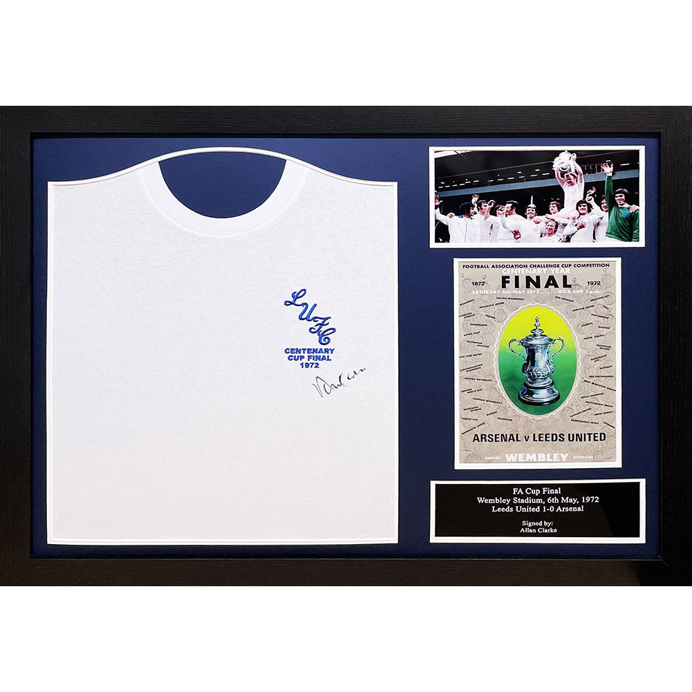Leeds United FC 1972 Allan Clarke Signed Shirt (Framed)
