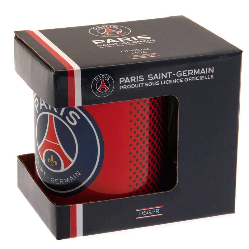 Paris Saint Germain FC Fade Mug, close-up detail