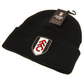 Fulham FC Black Cuff Beanie, side angle
