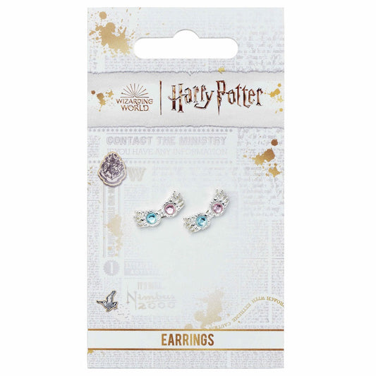 Harry Potter Silver Plated Luna Spectrespecs Stud Earrings, alternate view