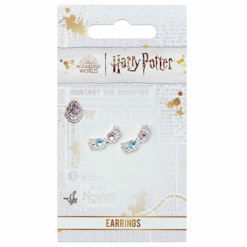 Harry Potter Silver Plated Luna Spectrespecs Stud Earrings, alternate view