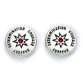 Harry Potter Silver Plated Earring Set Gryffindor, close-up detail