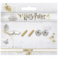 Harry Potter Silver Plated Earring Set Hufflepuff, rear view