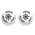 Harry Potter Silver Plated Earring Set Slytherin, close-up detail