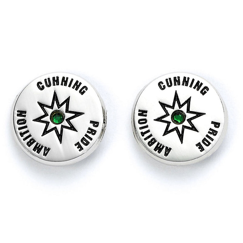 Harry Potter Silver Plated Earring Set Slytherin, close-up detail