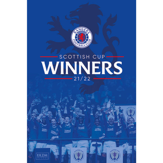 Rangers FC Scottish Cup Winners Poster