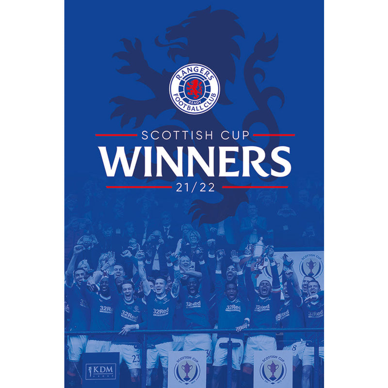 Rangers FC Scottish Cup Winners Poster