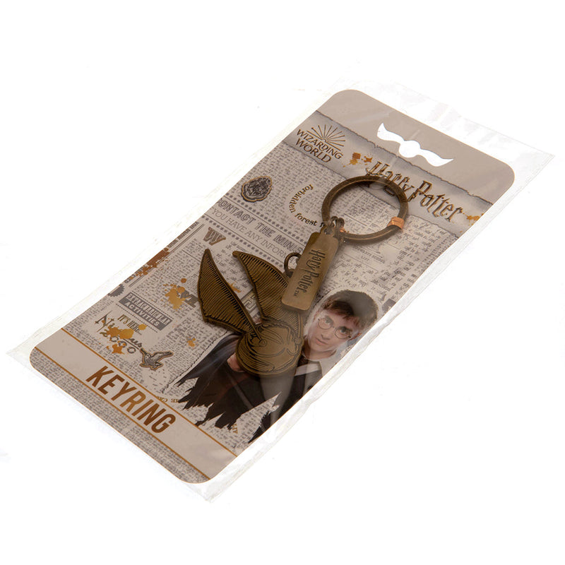 Harry Potter Charm Keyring Golden Snitch, side angle